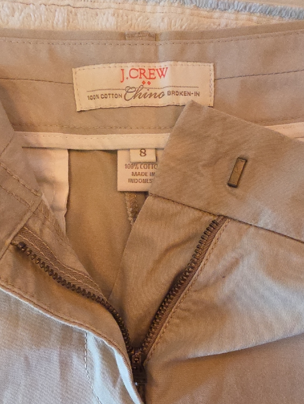 J. Crew Womens Chino Pants in Khaki/Tan